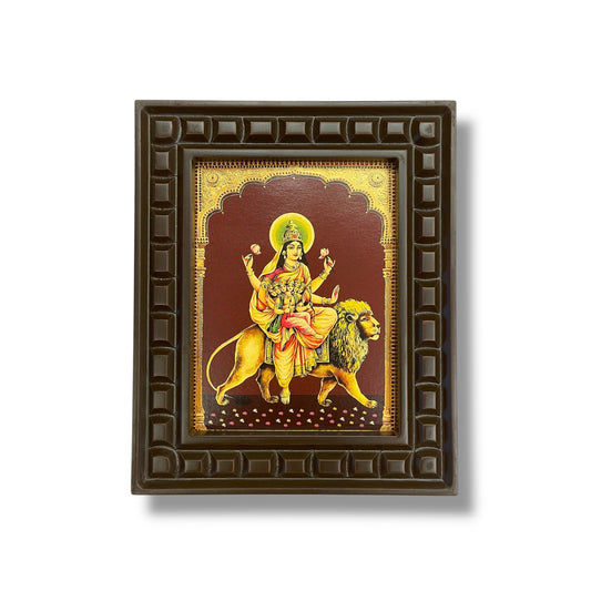 Skandamata Gold Leafed Art With Wooden Frame