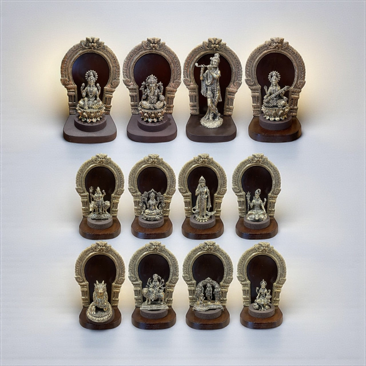 Brass statue wall