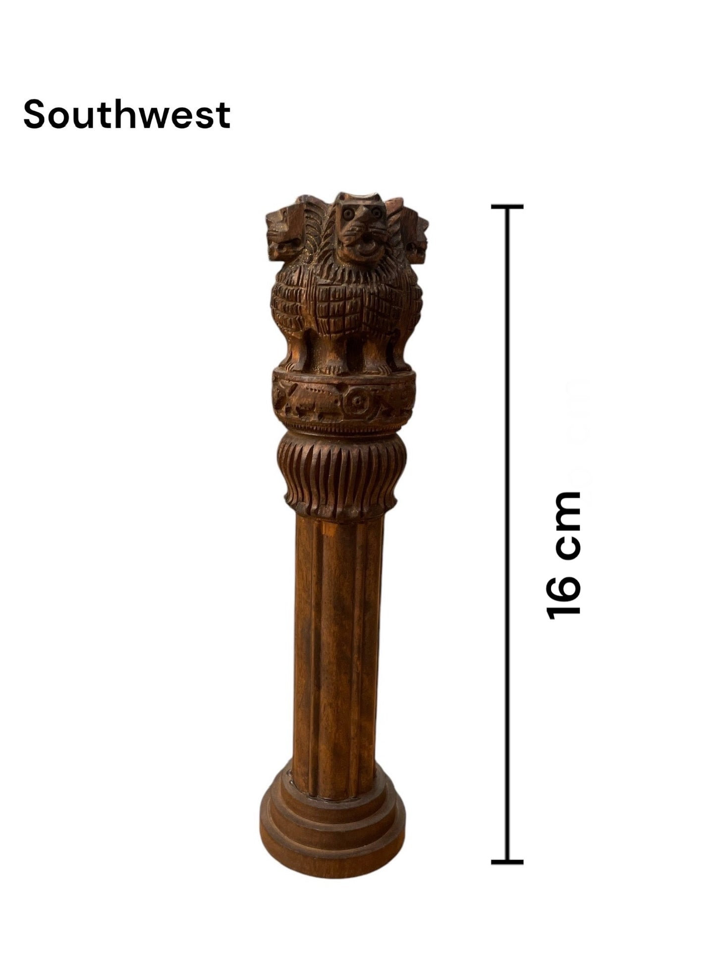 Set Of Three Ashoka pillar - Blue, Silver & Earth tone