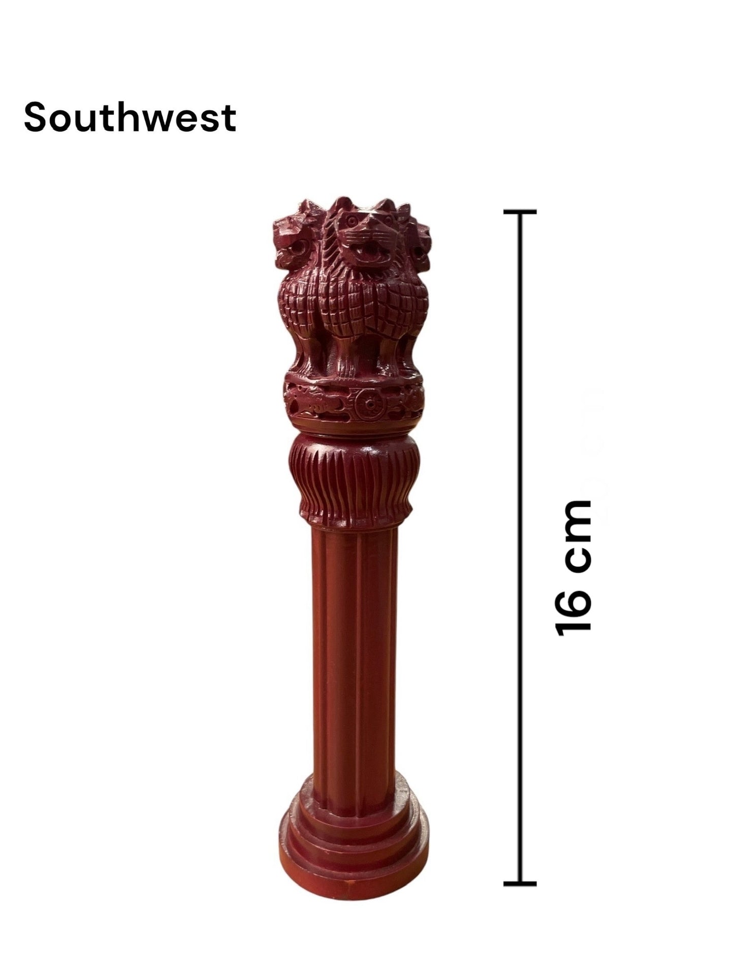 Set of Three Ashoka Pillar; White , Red & Silver