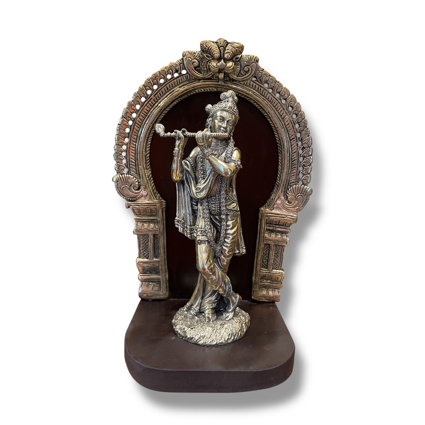 Brass statue wall