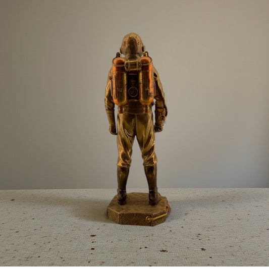 .Steampunk Chemical Warfare Soldier Figurine – Brass Finish