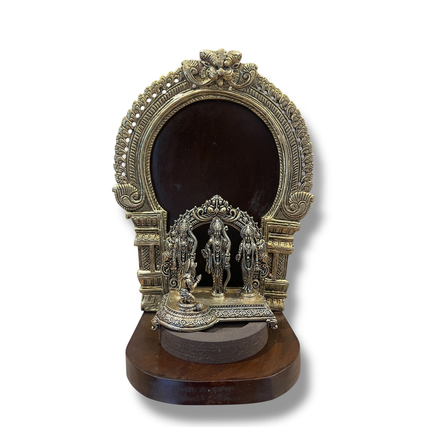 Brass statue wall