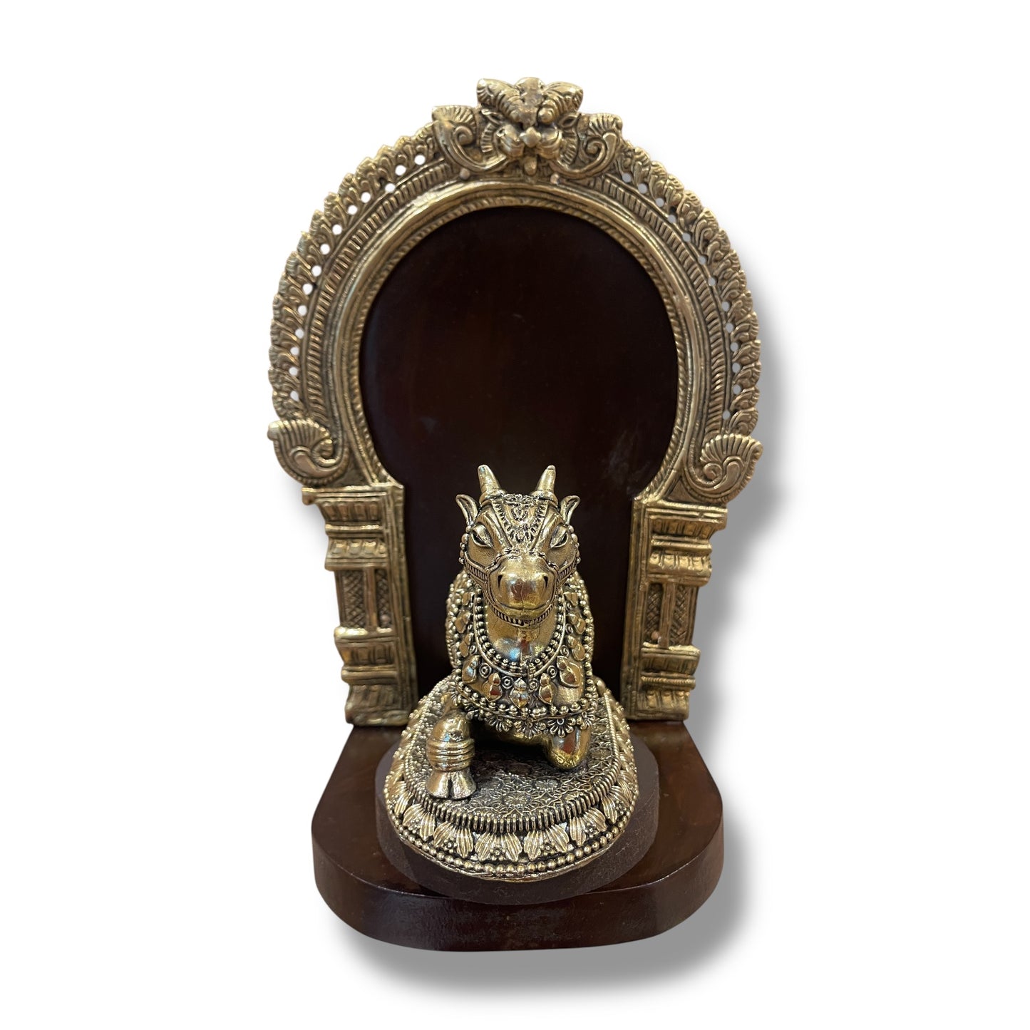 Brass statue wall