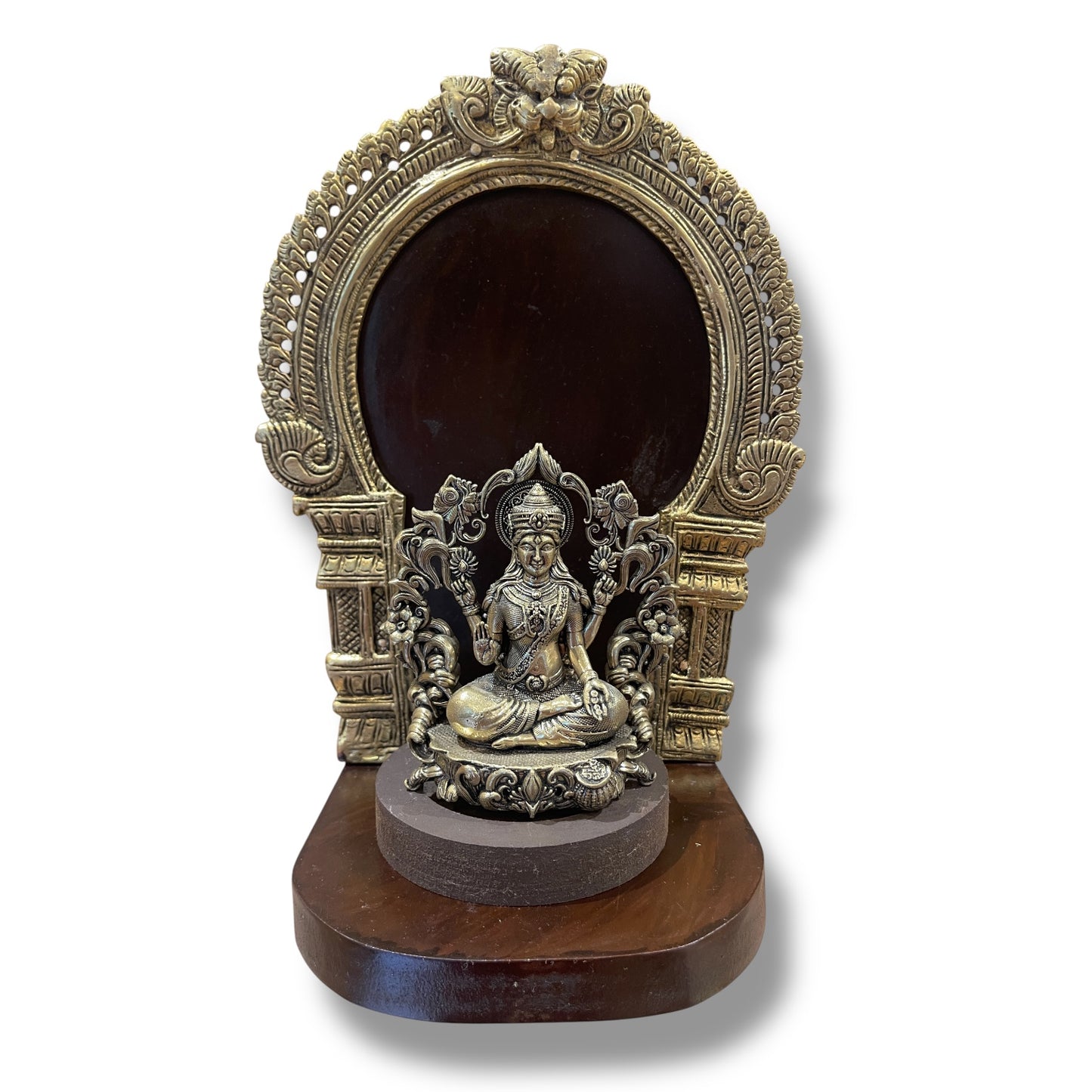 Brass statue wall