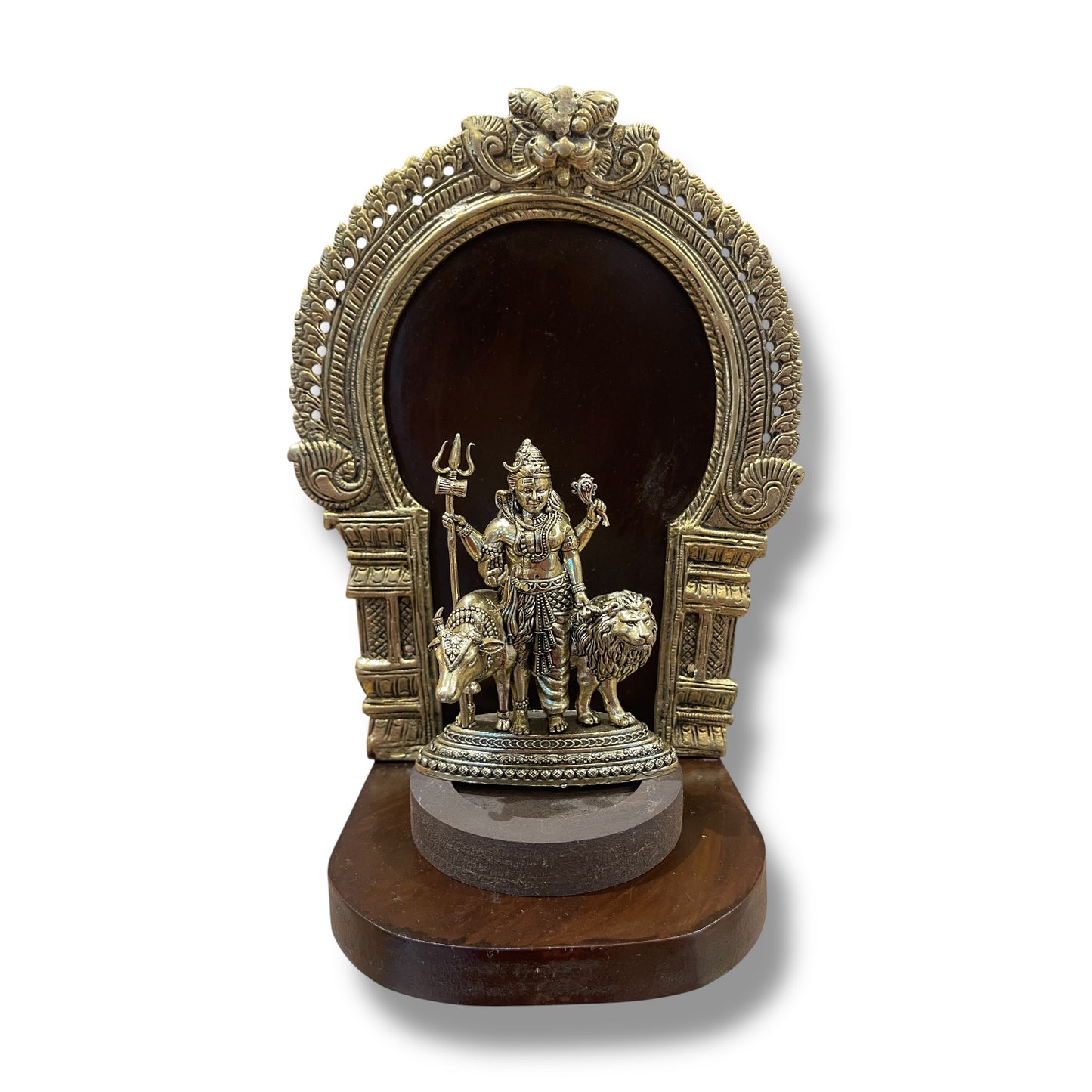 Brass statue wall