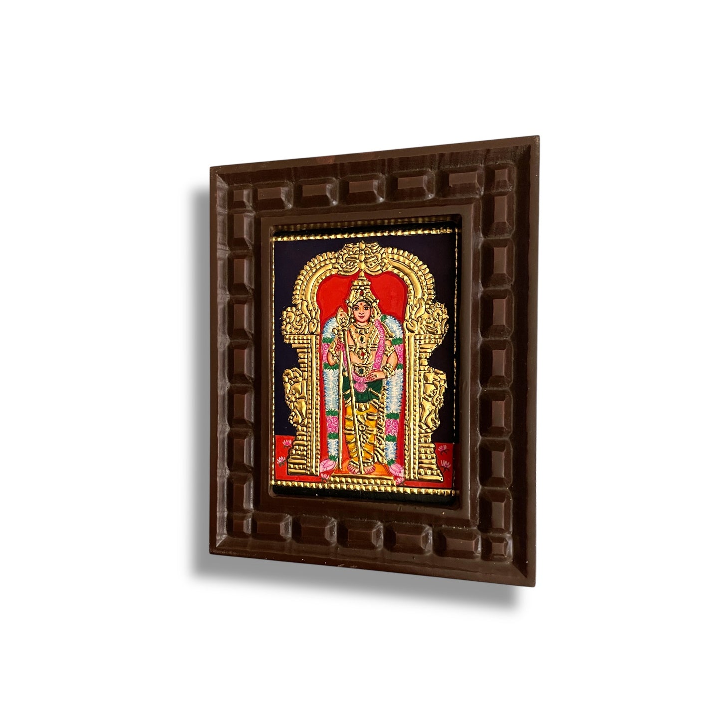 Thiruchendur Murugan Tanjore Painting – Traditional Handcrafted Art with Gold Foil