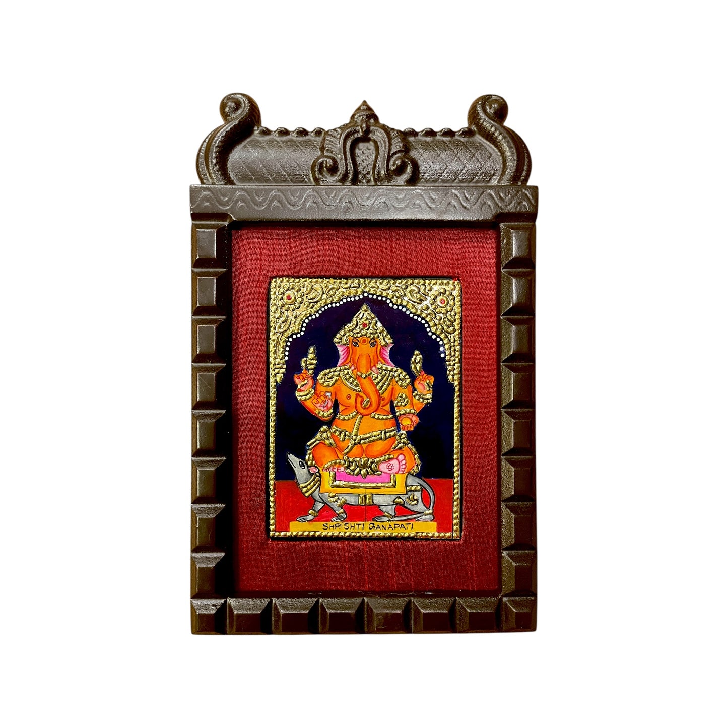 Shrishti Ganapati Tanjore Painting