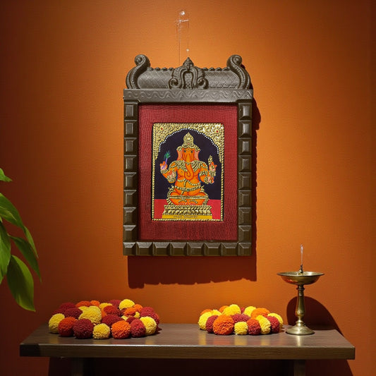 Yoga Ganapati Tanjore Painting