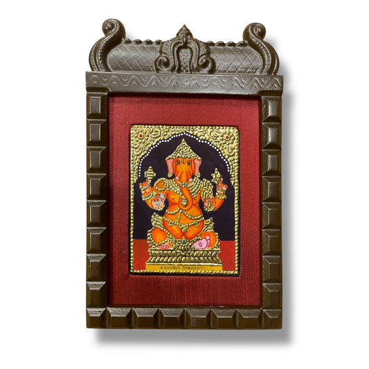 Kshipra Ganapati Tanjore Painting