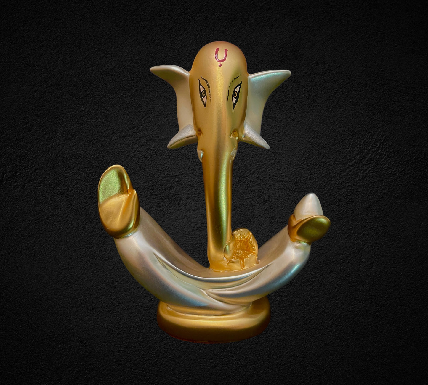 Ganesha Outline Silver- Gold plated