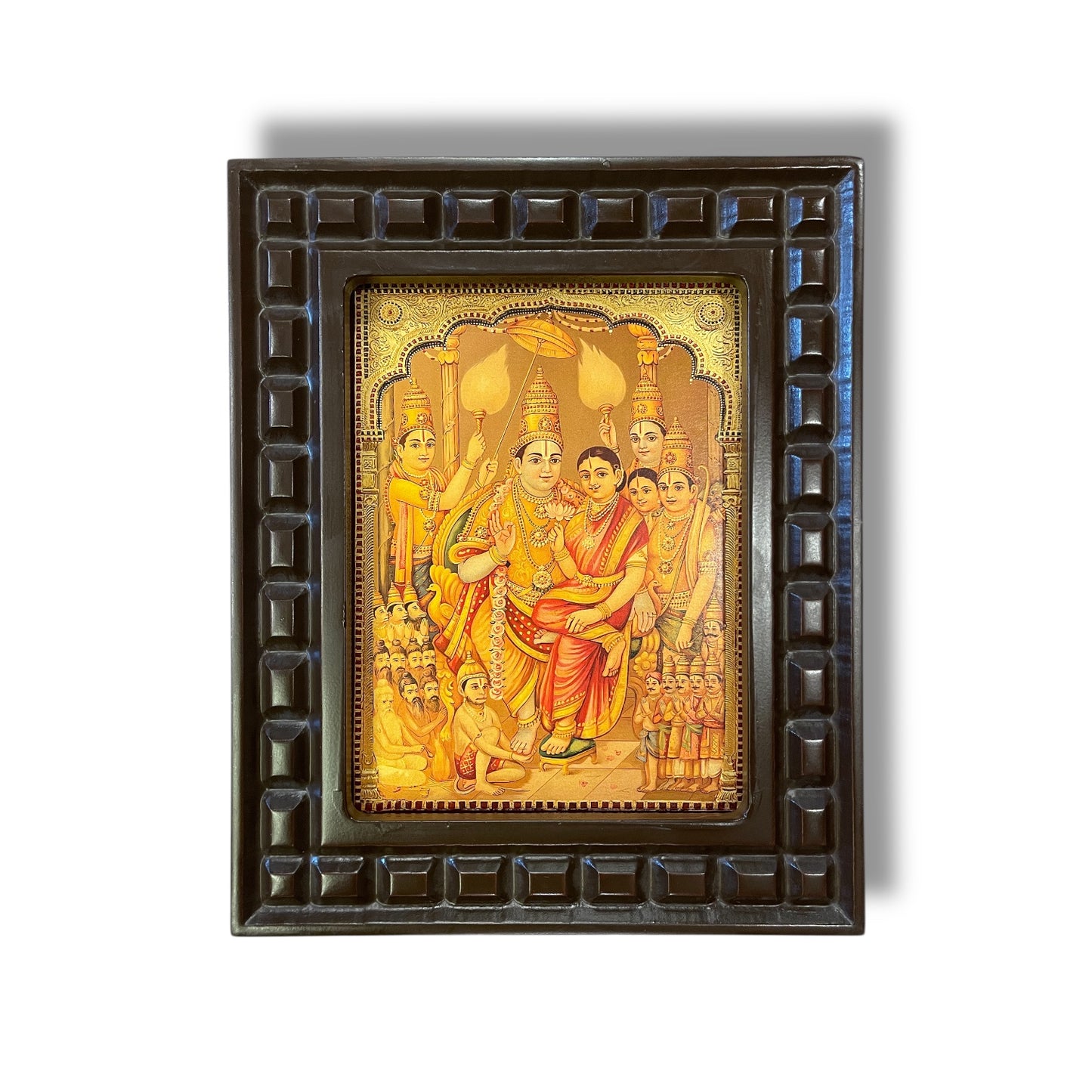 Rama Pattabhishekam -2 Wall Art in Wooden Frame.