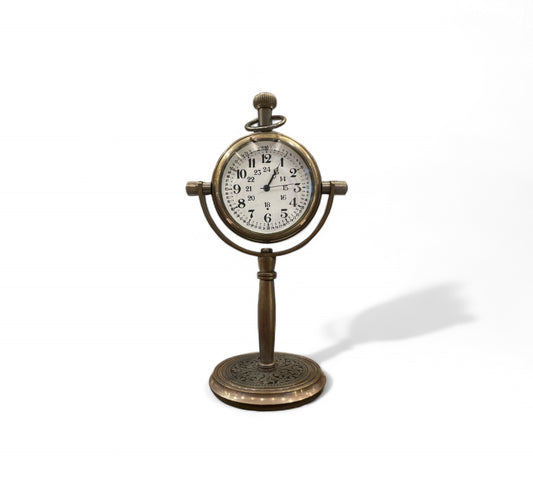 Antique Brass Table Clock