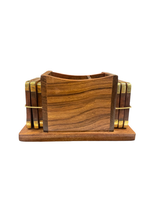 Wooden Pen Holder & Coaster
