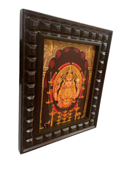 Chottanikkara Devi Gold Foiled art within wooden frame