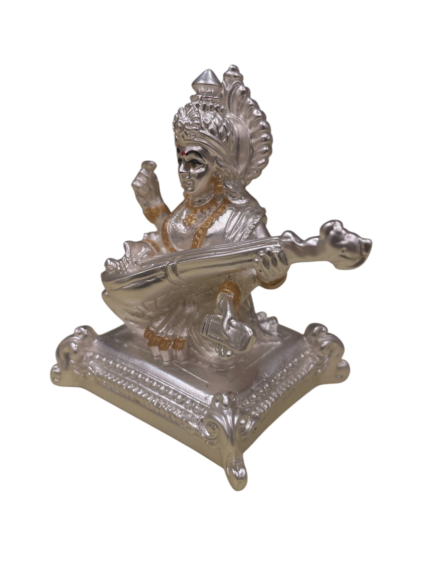 saraswati idol. 92.5% sterling silver