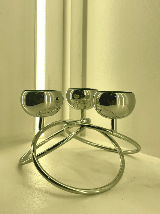 Silver Plated Luxury 3-in-1 Candle Stand