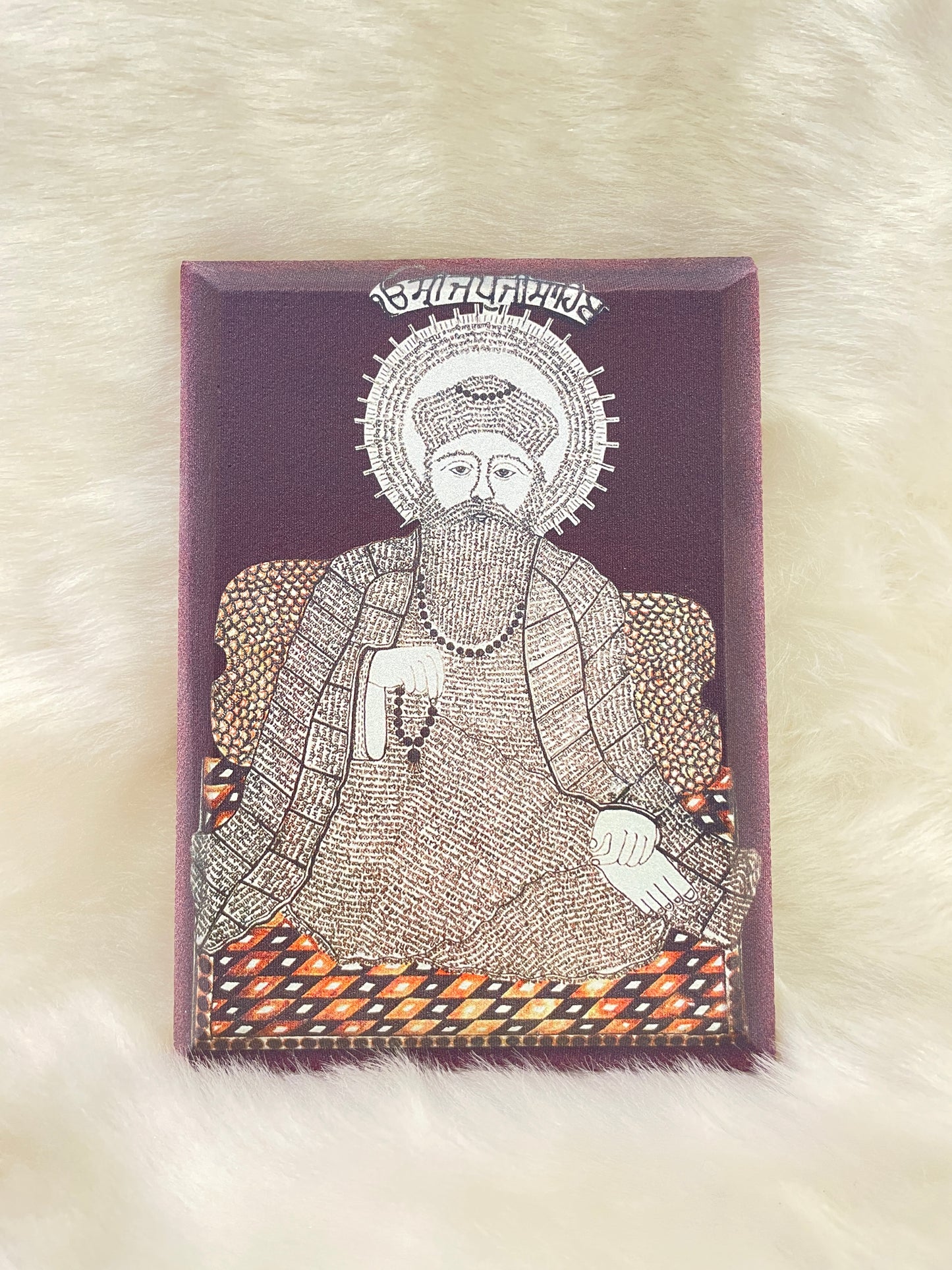 Jap Jee Saheb on Sandstone with wooden stand