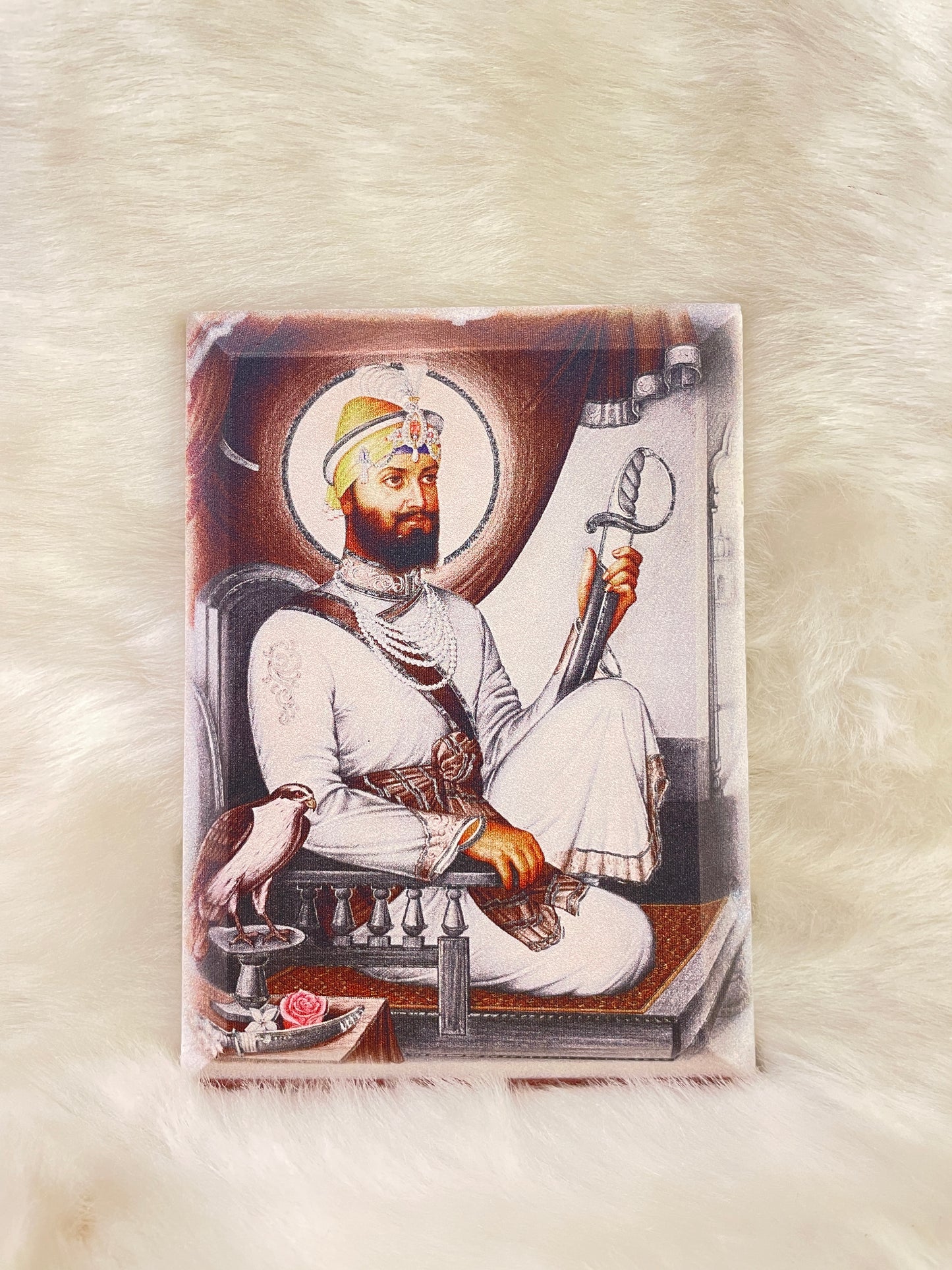 Guru Gobindsingh ji on Sandstone with wooden stand