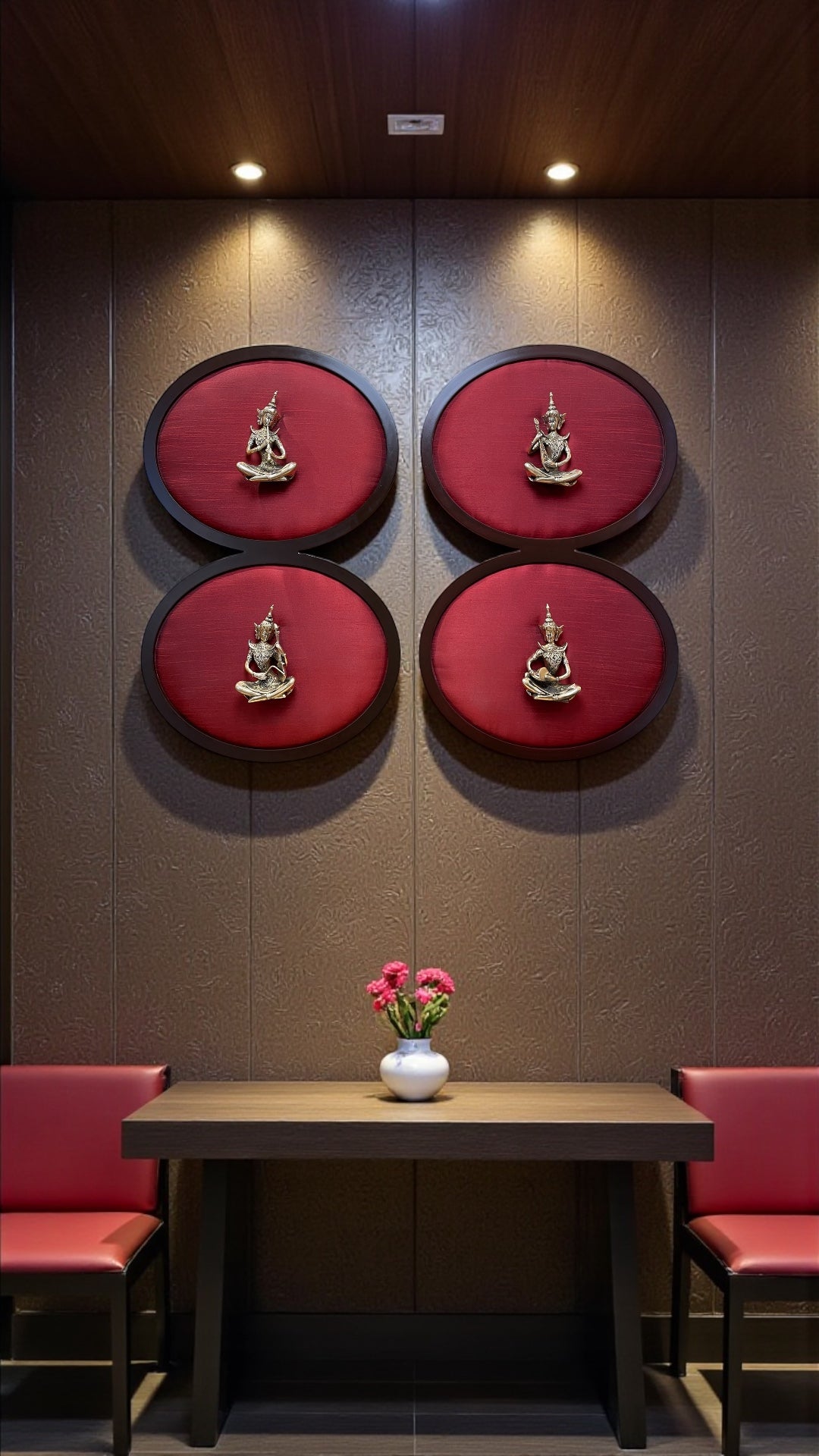 Brass Musician Wall Art Set of 4 – Traditional Cultural Musical Ensemble Frame