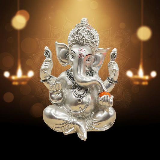 Silver laddoo Ganesha