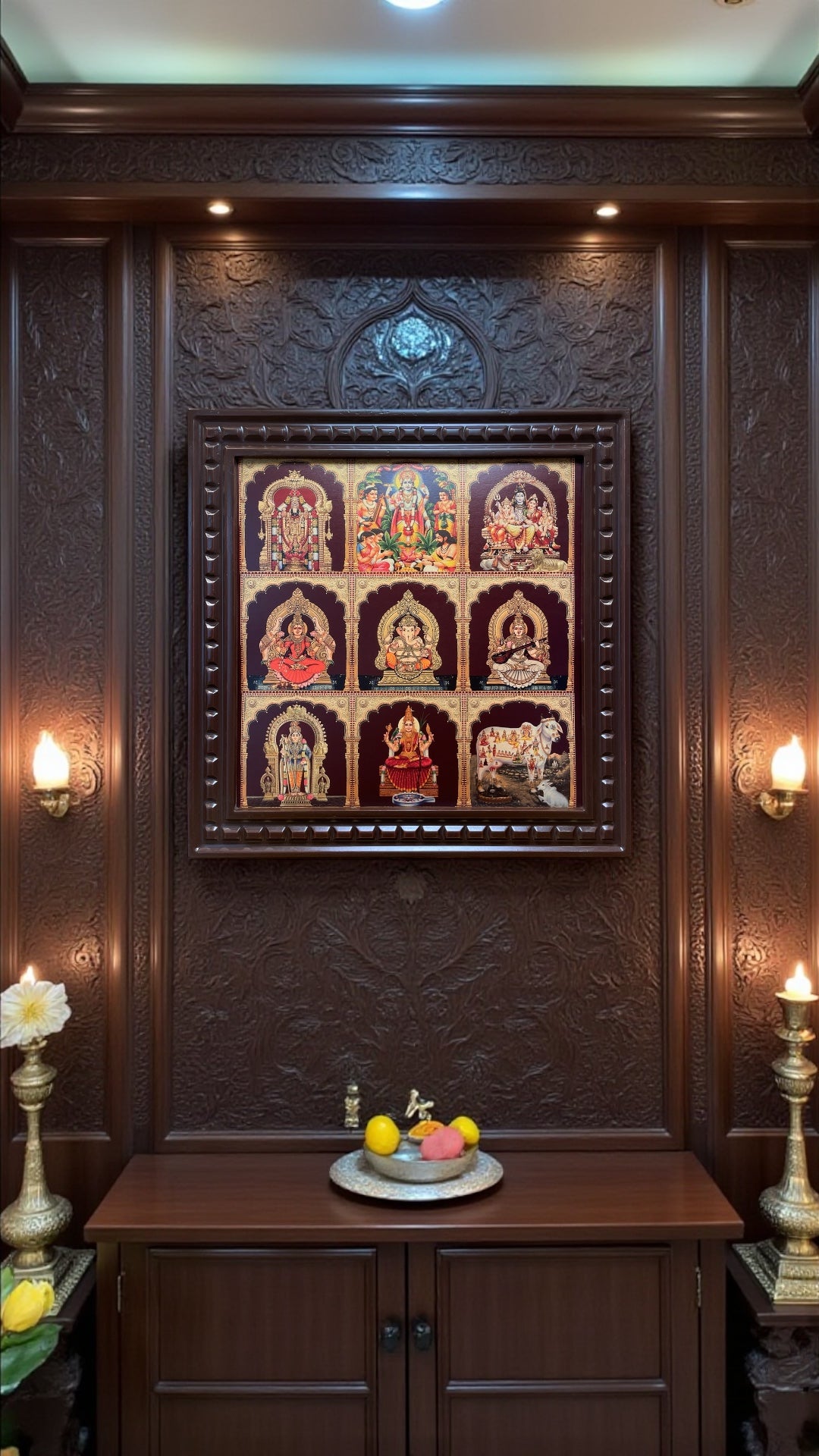 9 Gods in One Frame – Luxury Gold Leaf Spiritual Art -2