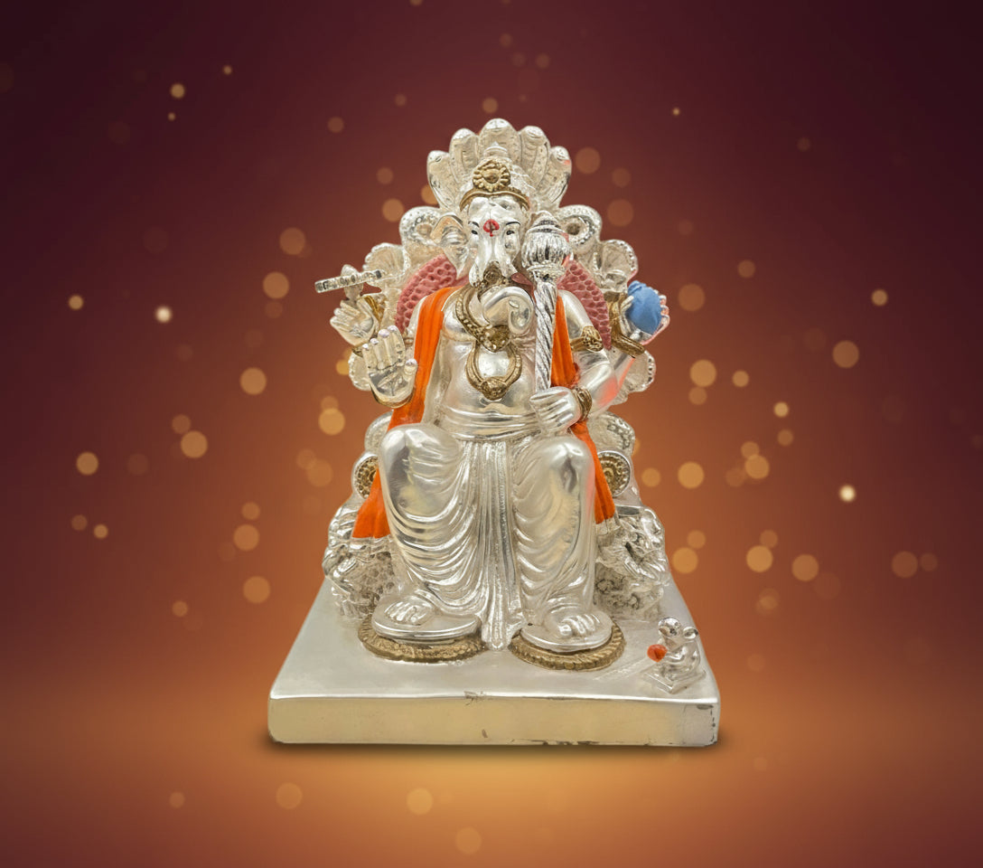 Silver badshah ganesha -3