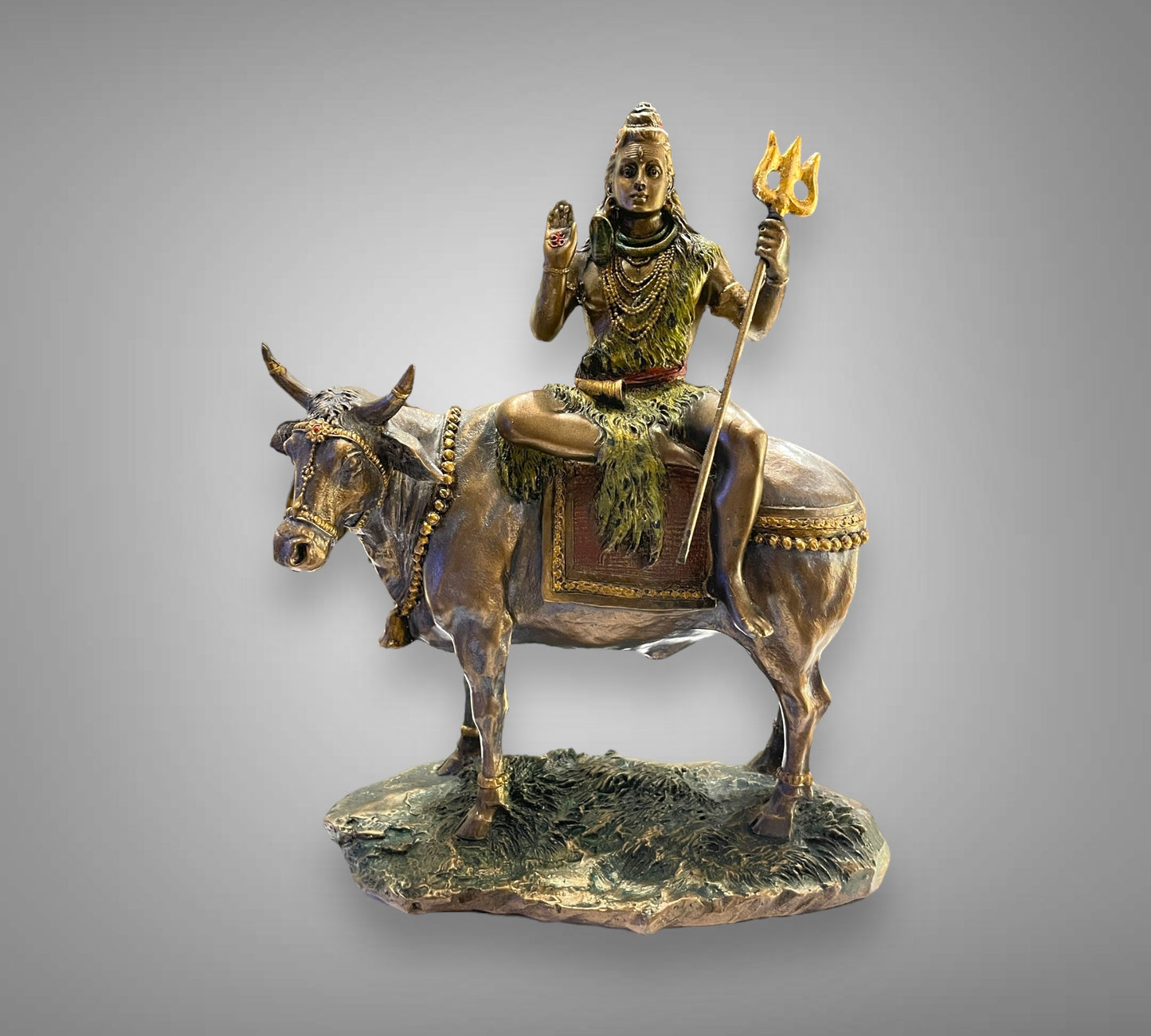 God Statue Shiva Seated on Nandi