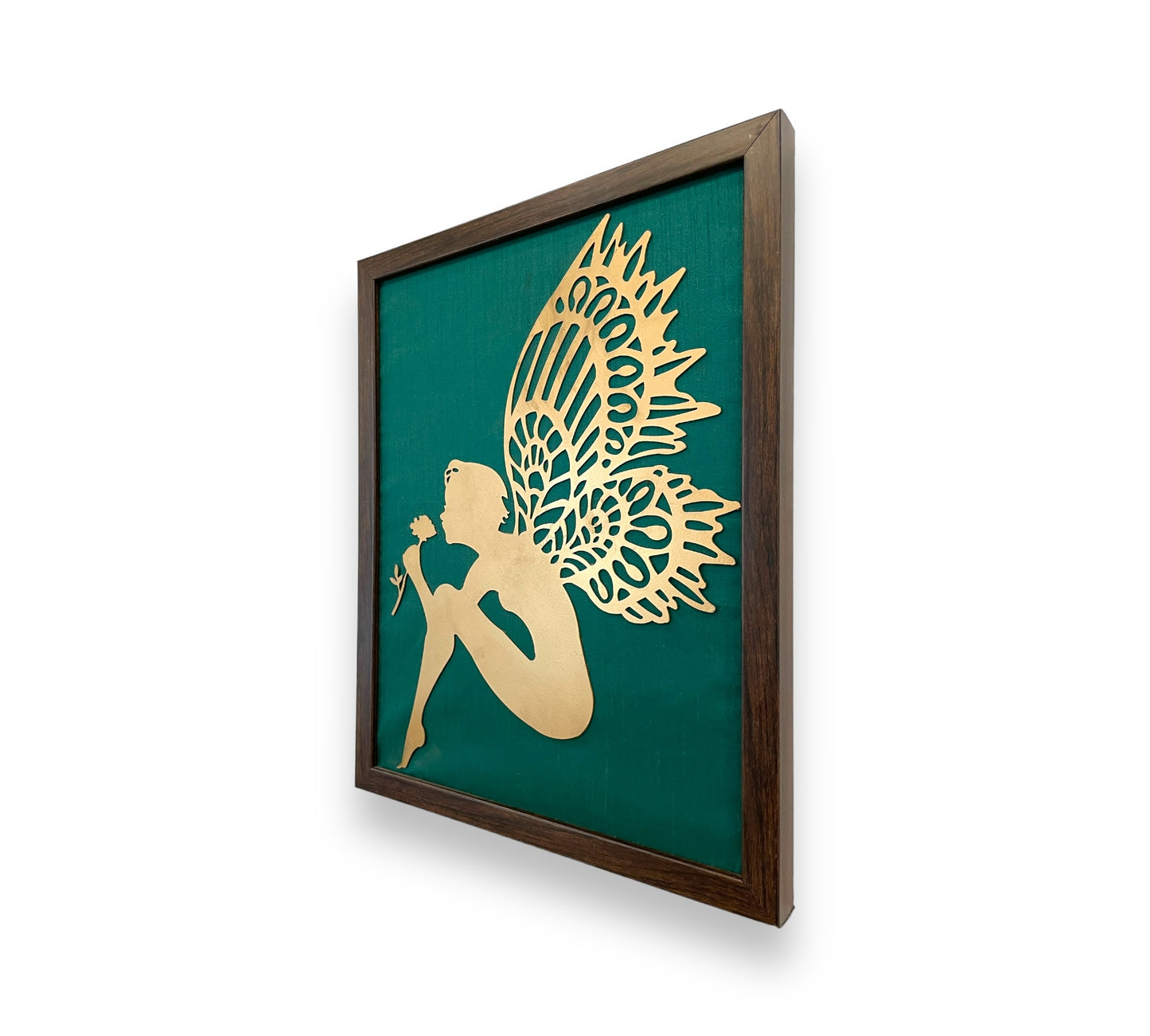 Sylvan Serenity Metal Art Lady with Butterfly Wings