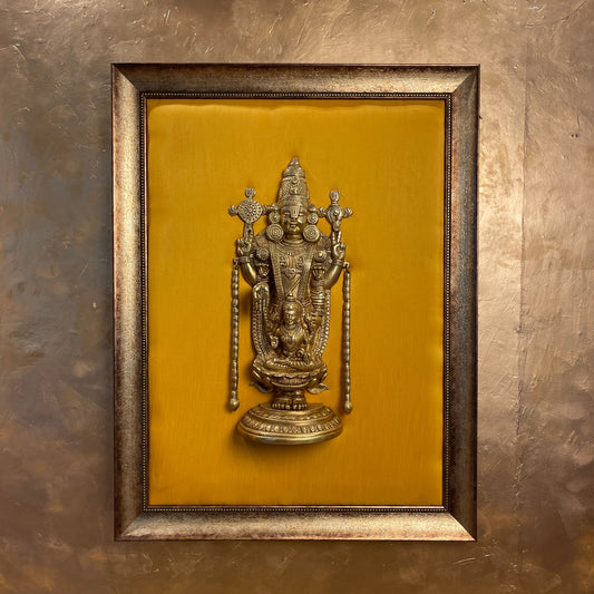 Thirupathi Balaji with Lakshmi Brass Wall Art