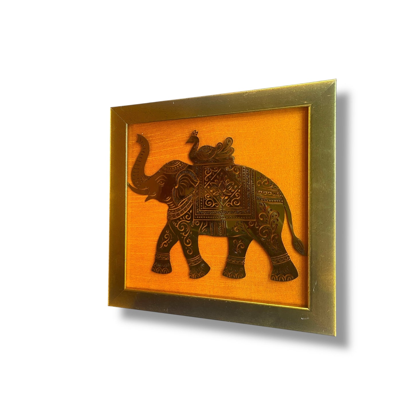 Auspicious Indian Elephant & Peacock Wall Décor
