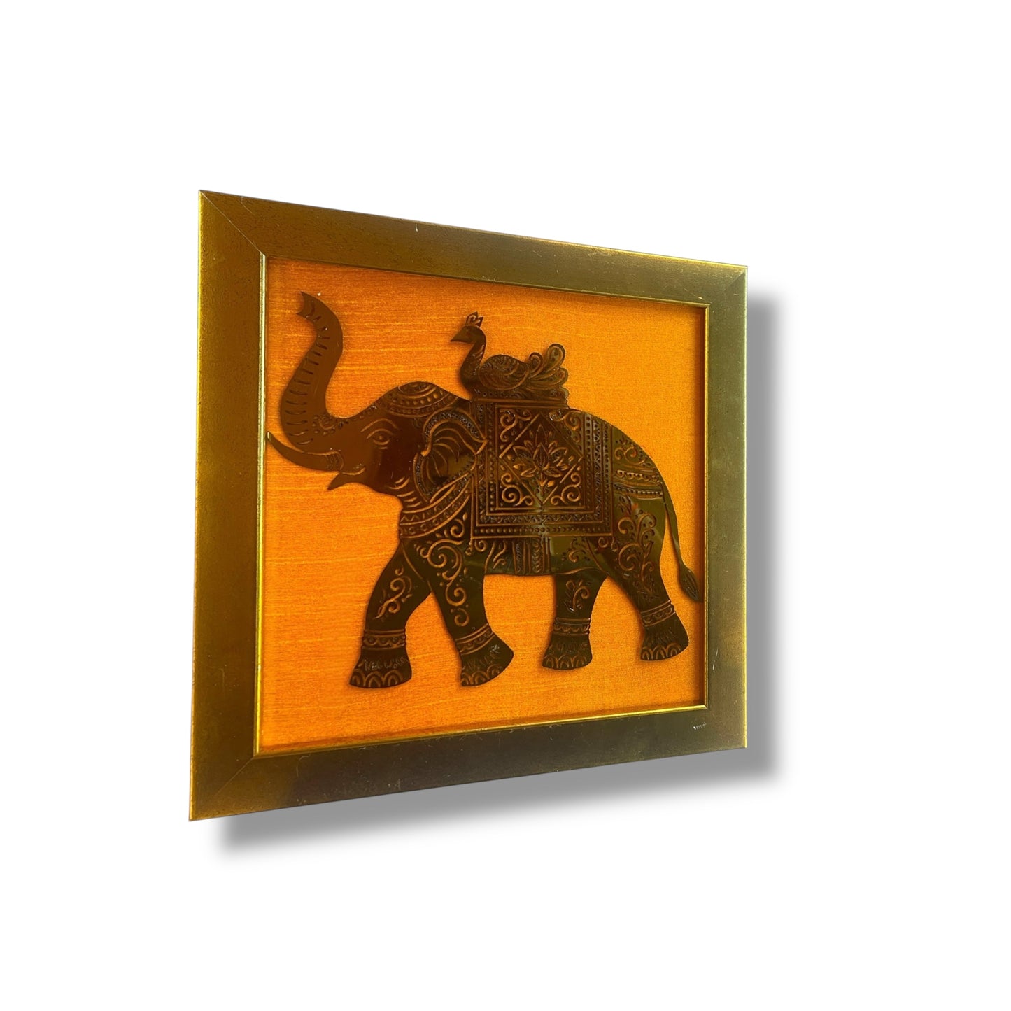 Auspicious Indian Elephant & Peacock Wall Décor
