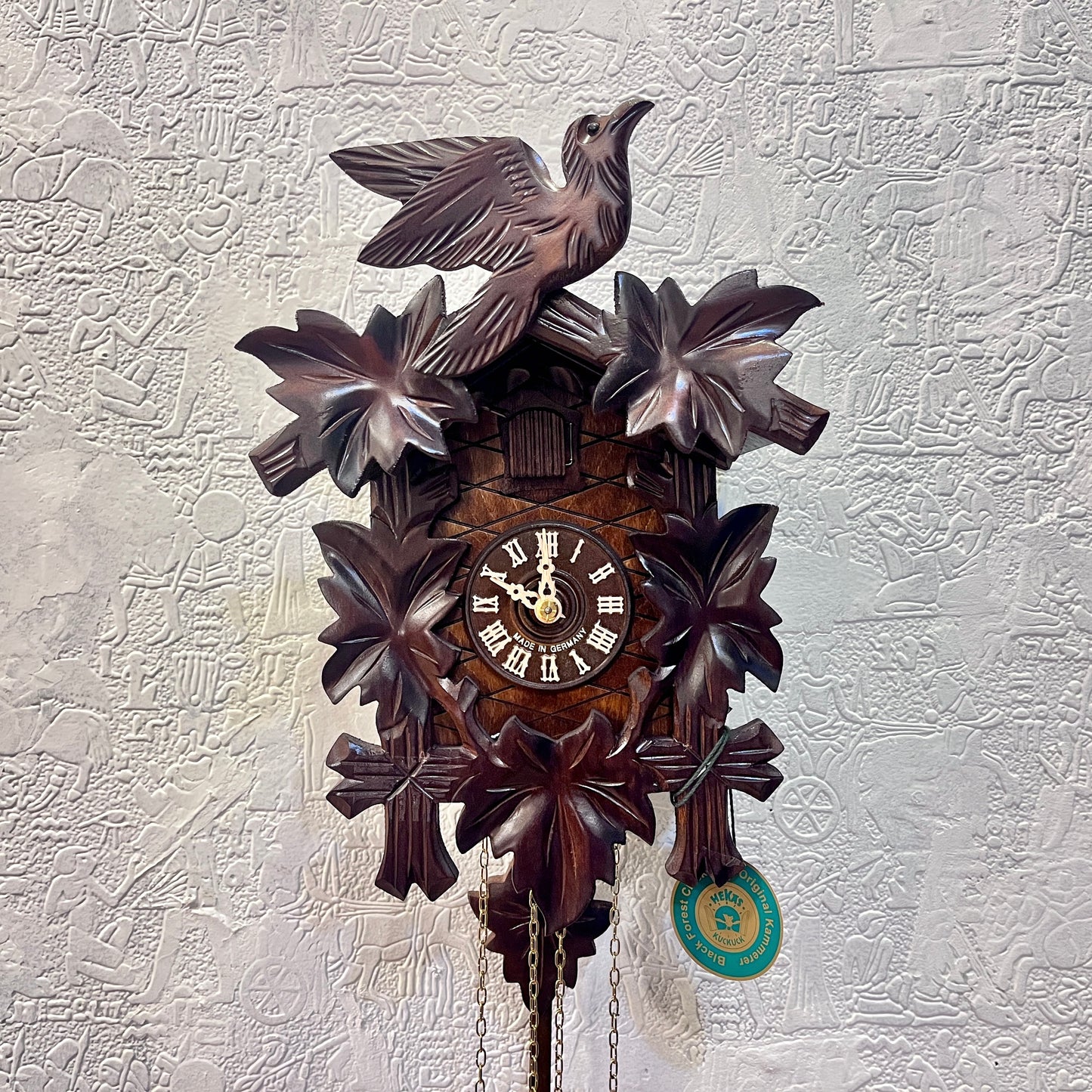 Original German Cuckoo Clock 8 day Movement Cuckoo bird & Maple leaf