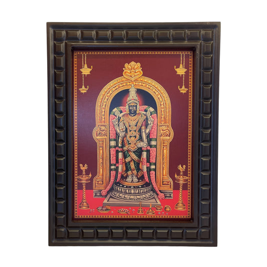 Garbharakshambigai Gold Leafed Art With Wooden Frame
