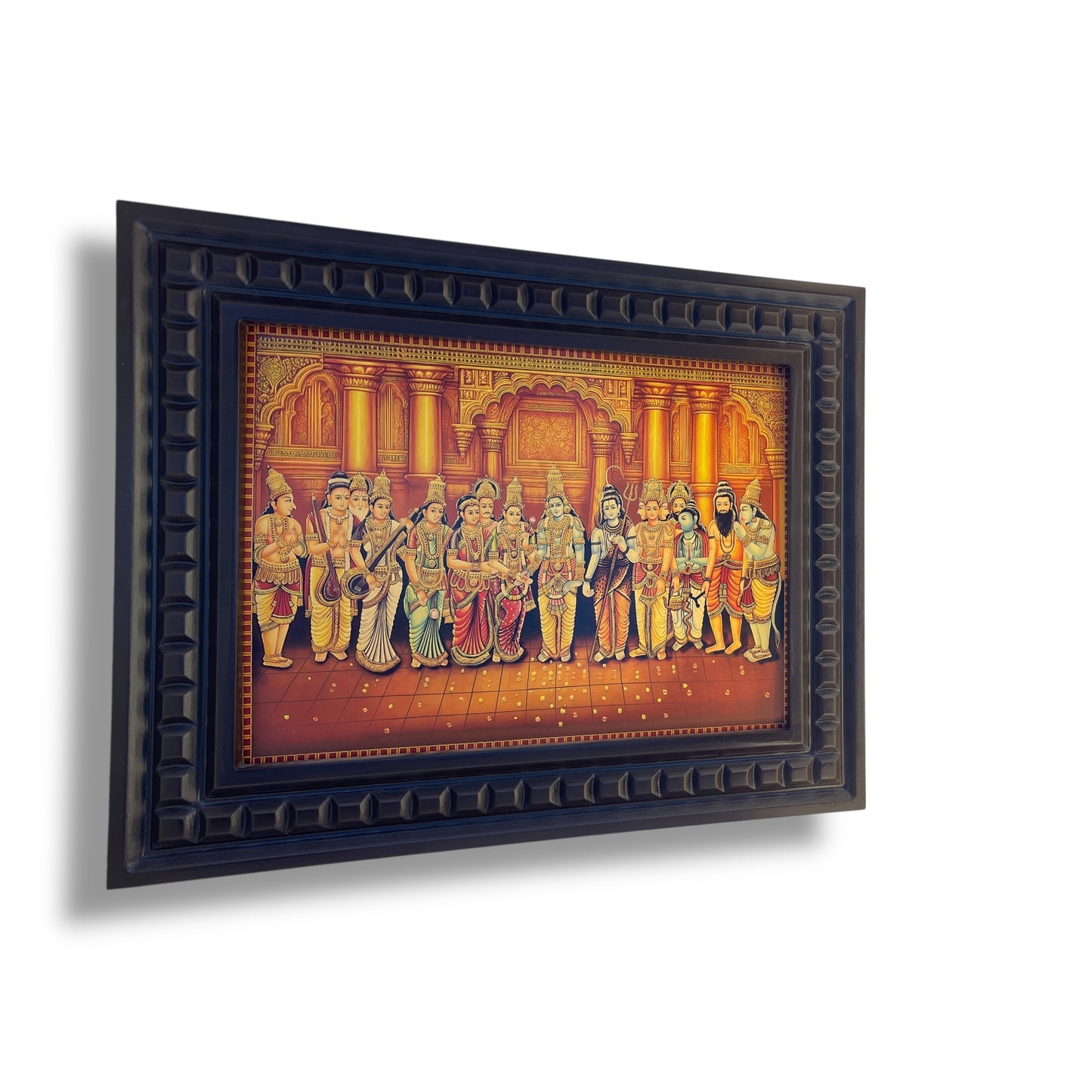 Srinivasa Kalyanam 2 Gold foiled artwork in wooden frame
