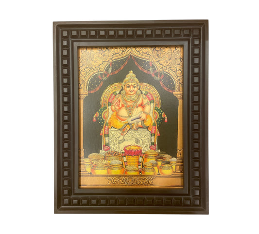 Kubera-2 Gold Leafed Art With Wooden Frame.
