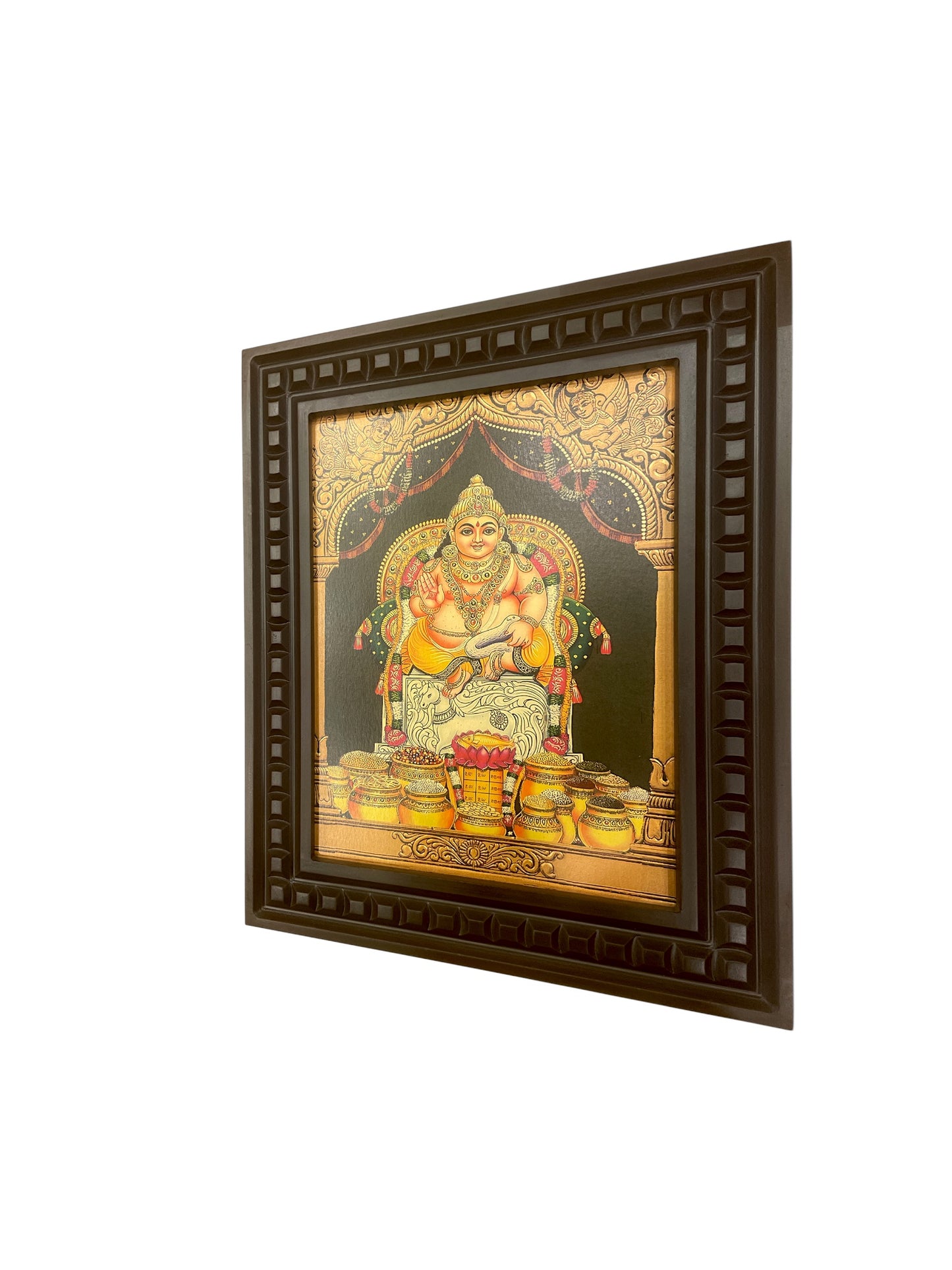 Kubera-2 Gold Leafed Art With Wooden Frame