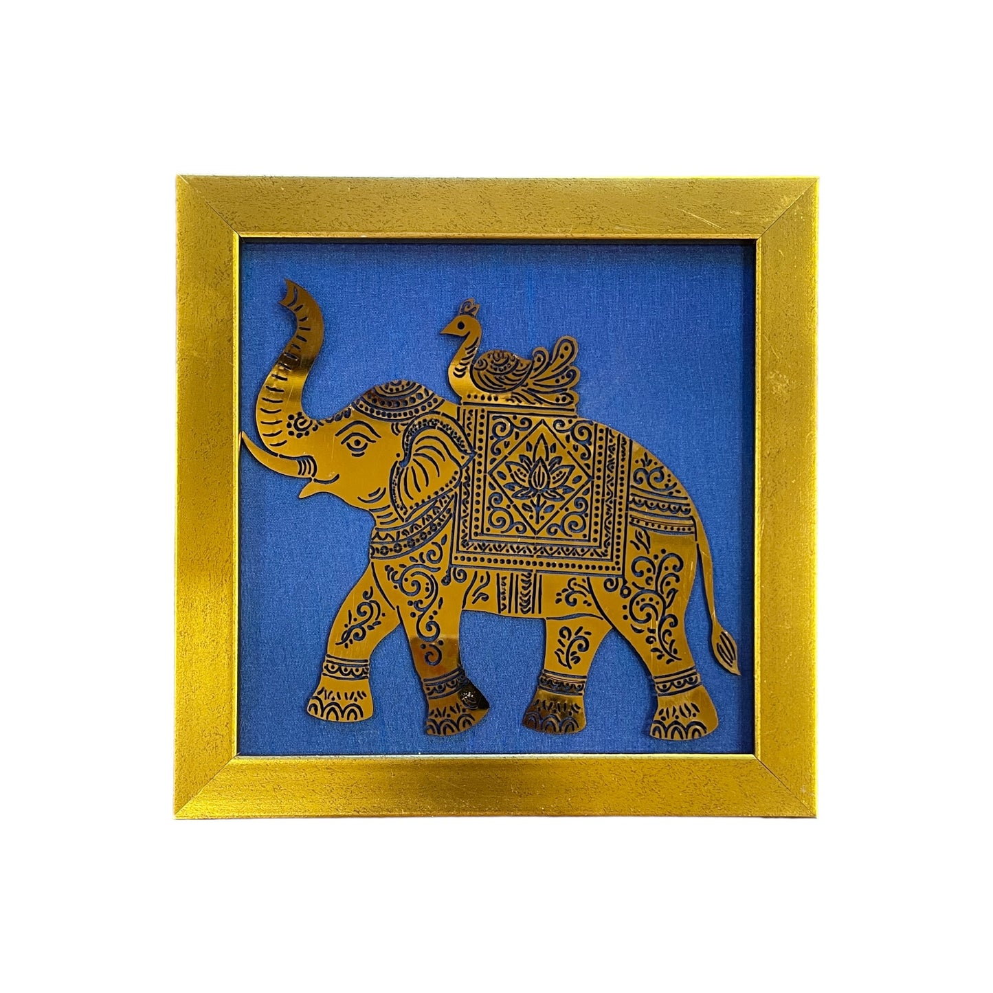 Auspicious Indian Elephant & Peacock Wall Décor