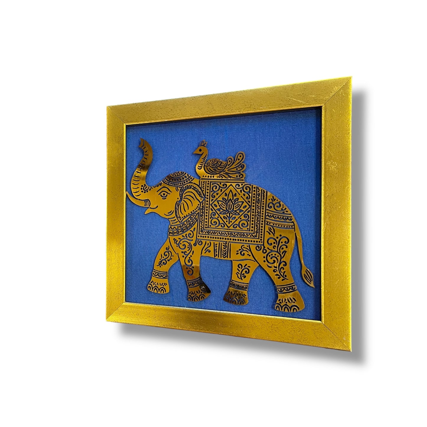 Auspicious Indian Elephant & Peacock Wall Décor