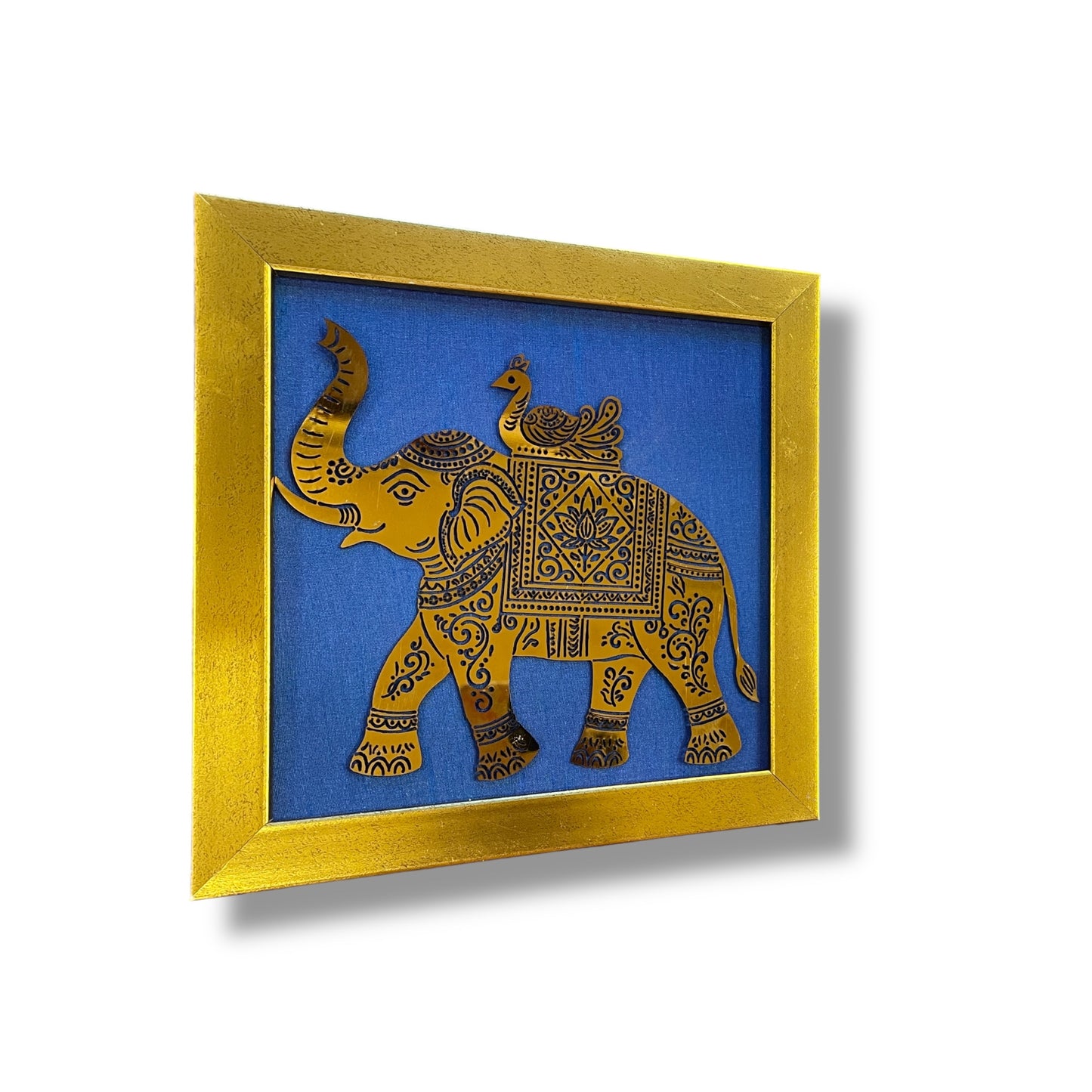 Auspicious Indian Elephant & Peacock Wall Décor