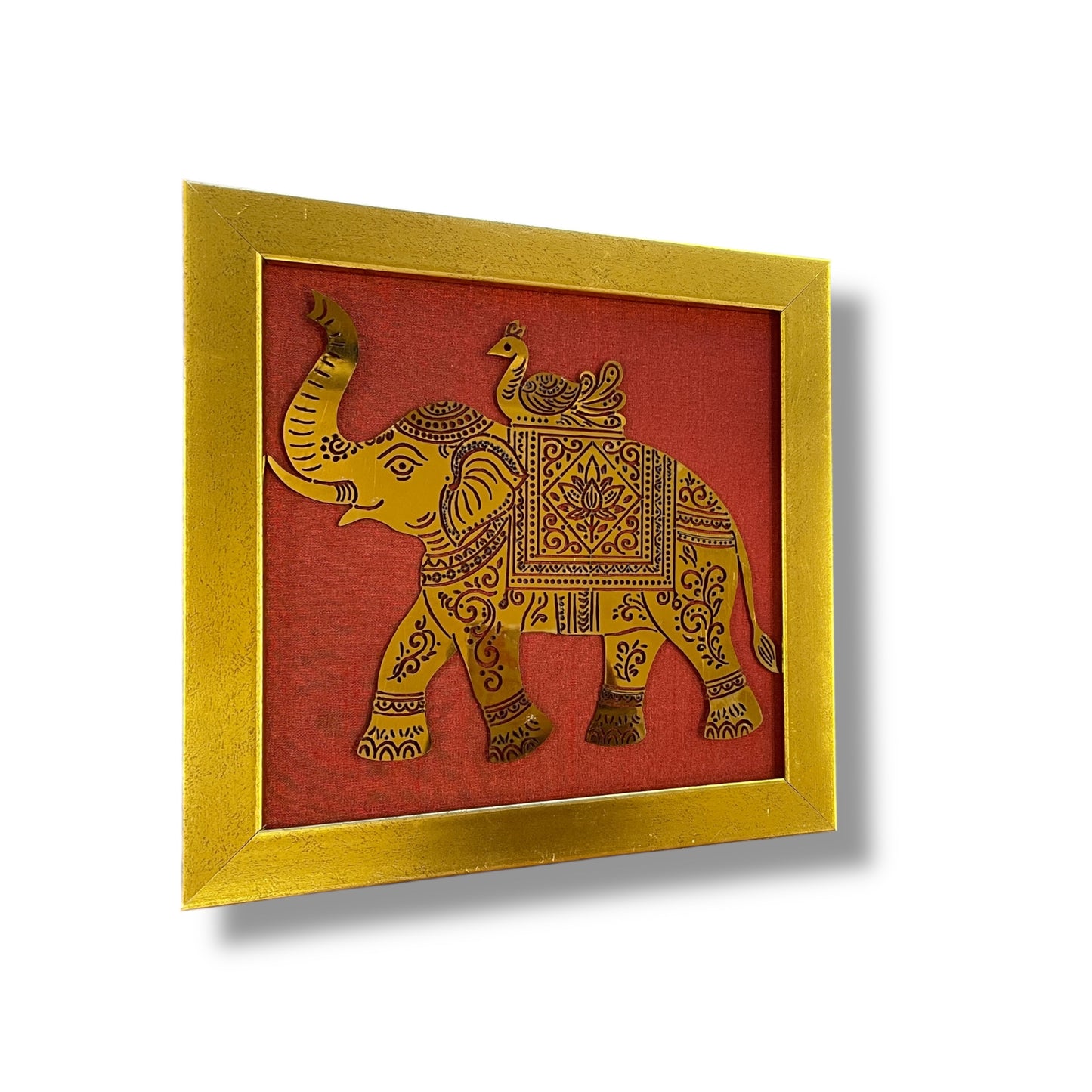 Auspicious Indian Elephant & Peacock Wall Décor