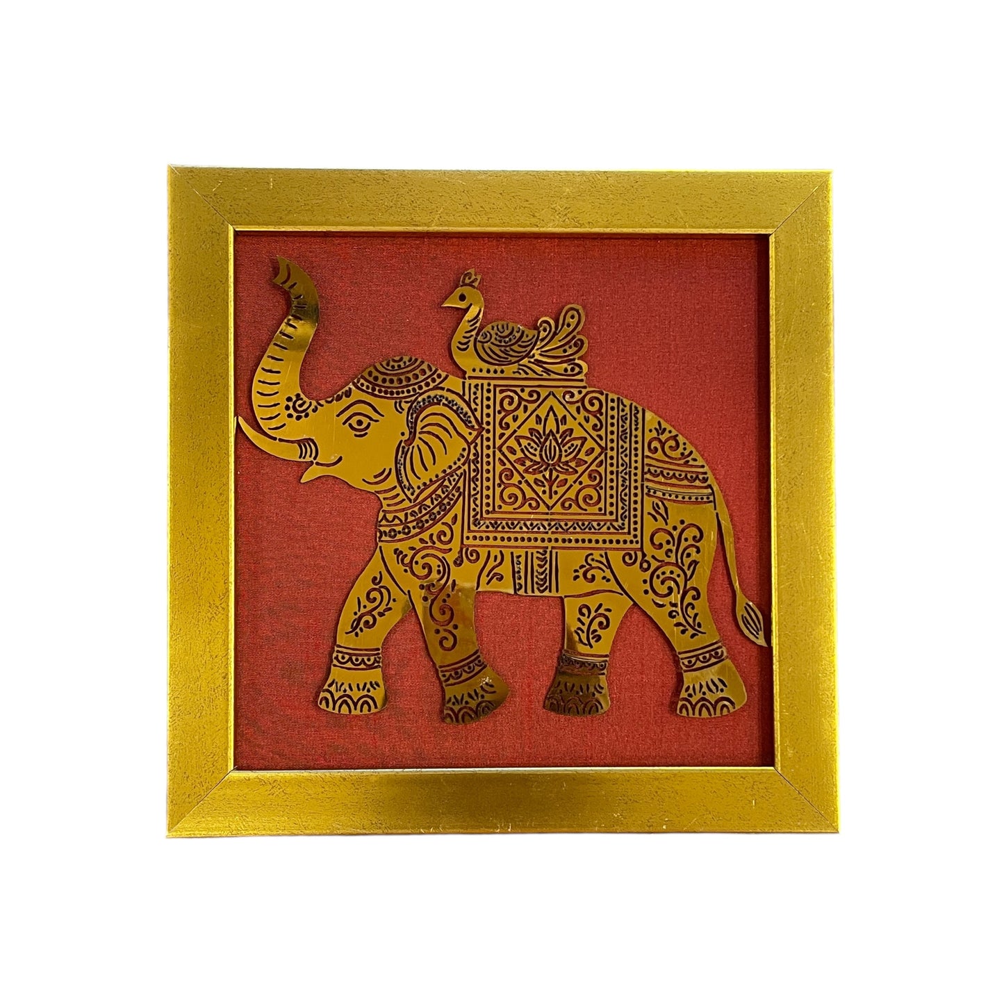 Auspicious Indian Elephant & Peacock Wall Décor