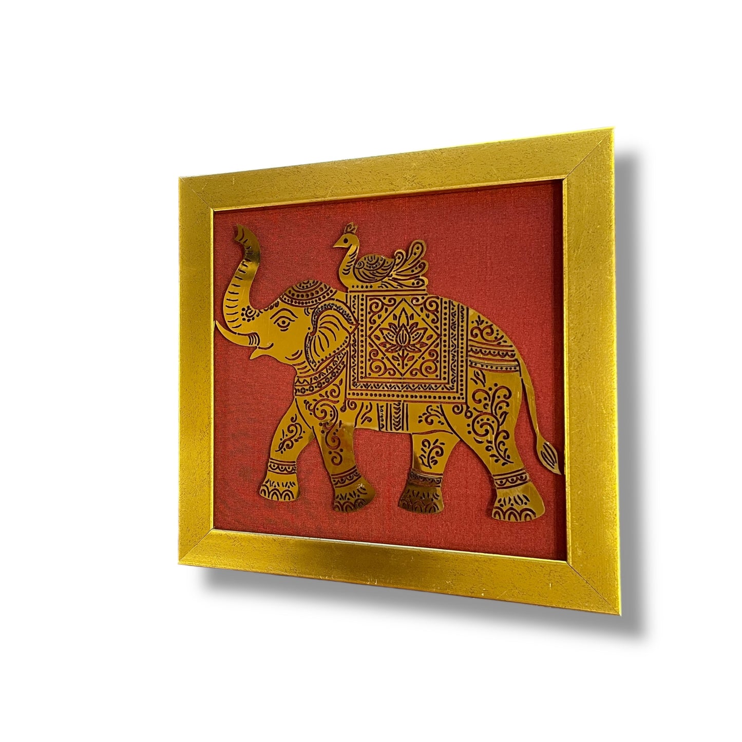 Auspicious Indian Elephant & Peacock Wall Décor