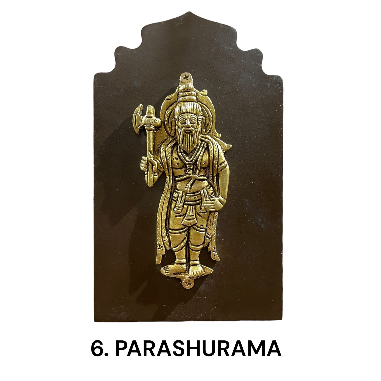 Brass Dashavatara Wall Panel – Ten Incarnations of Lord Vishnu