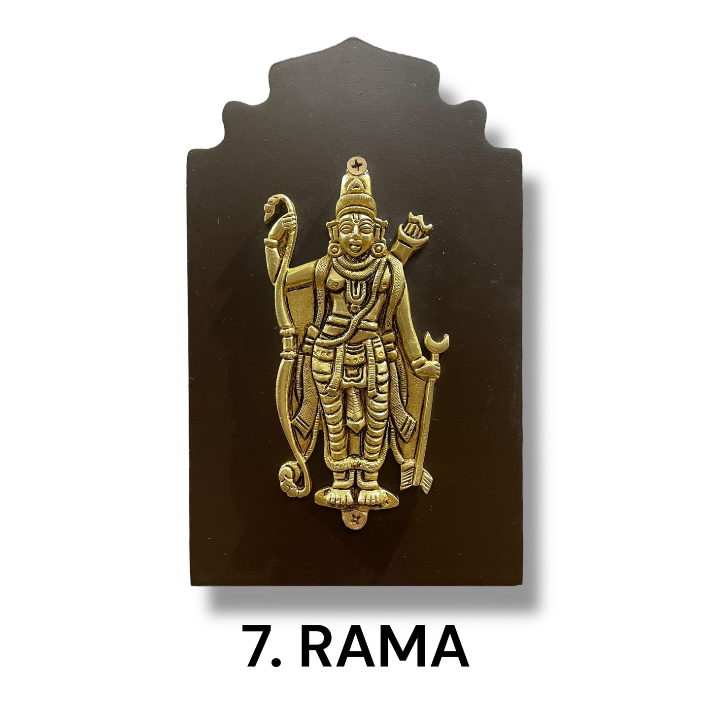 Brass Dashavatara Wall Panel – Ten Incarnations of Lord Vishnu