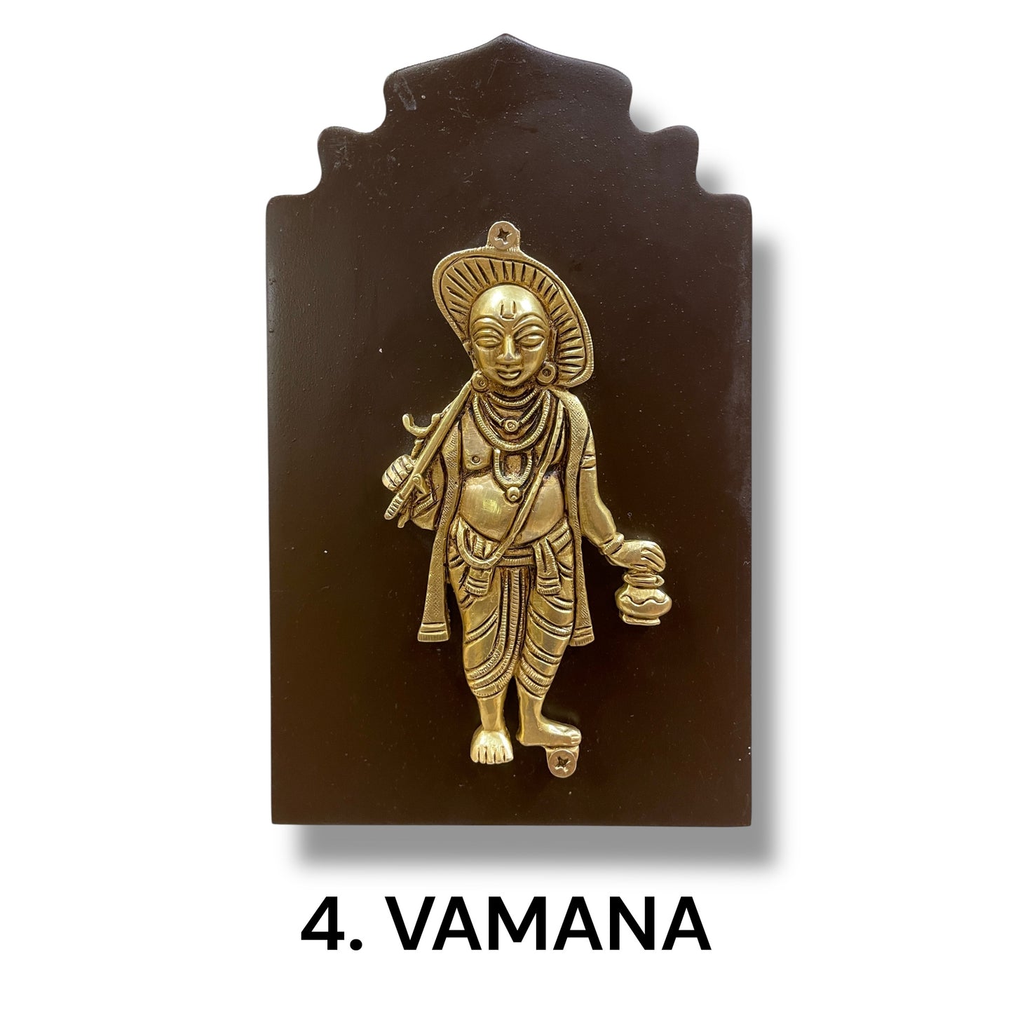 Brass Dashavatara Wall Panel – Ten Incarnations of Lord Vishnu