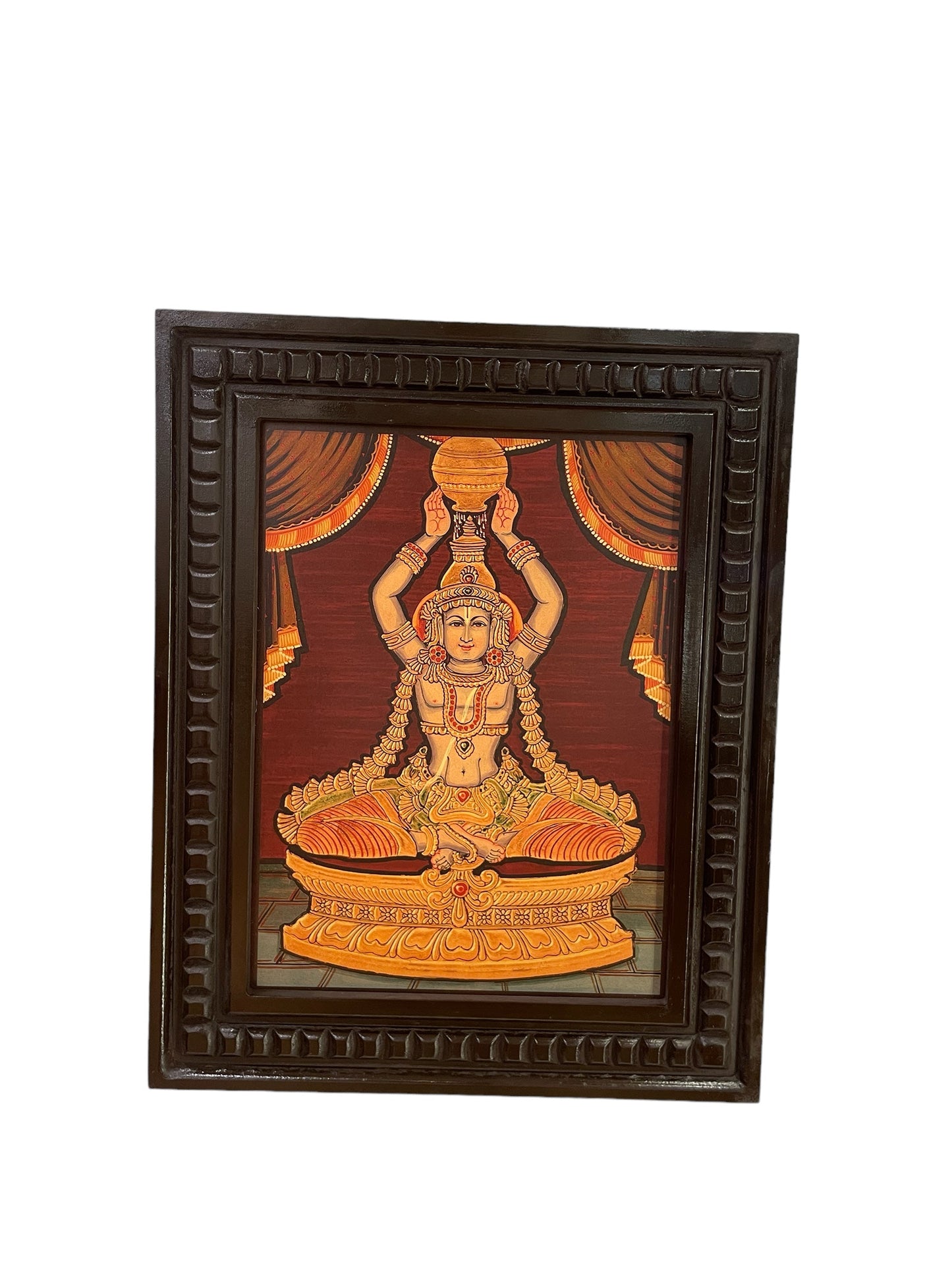 Danvantri Gold Leafed Art With Wooden Frame