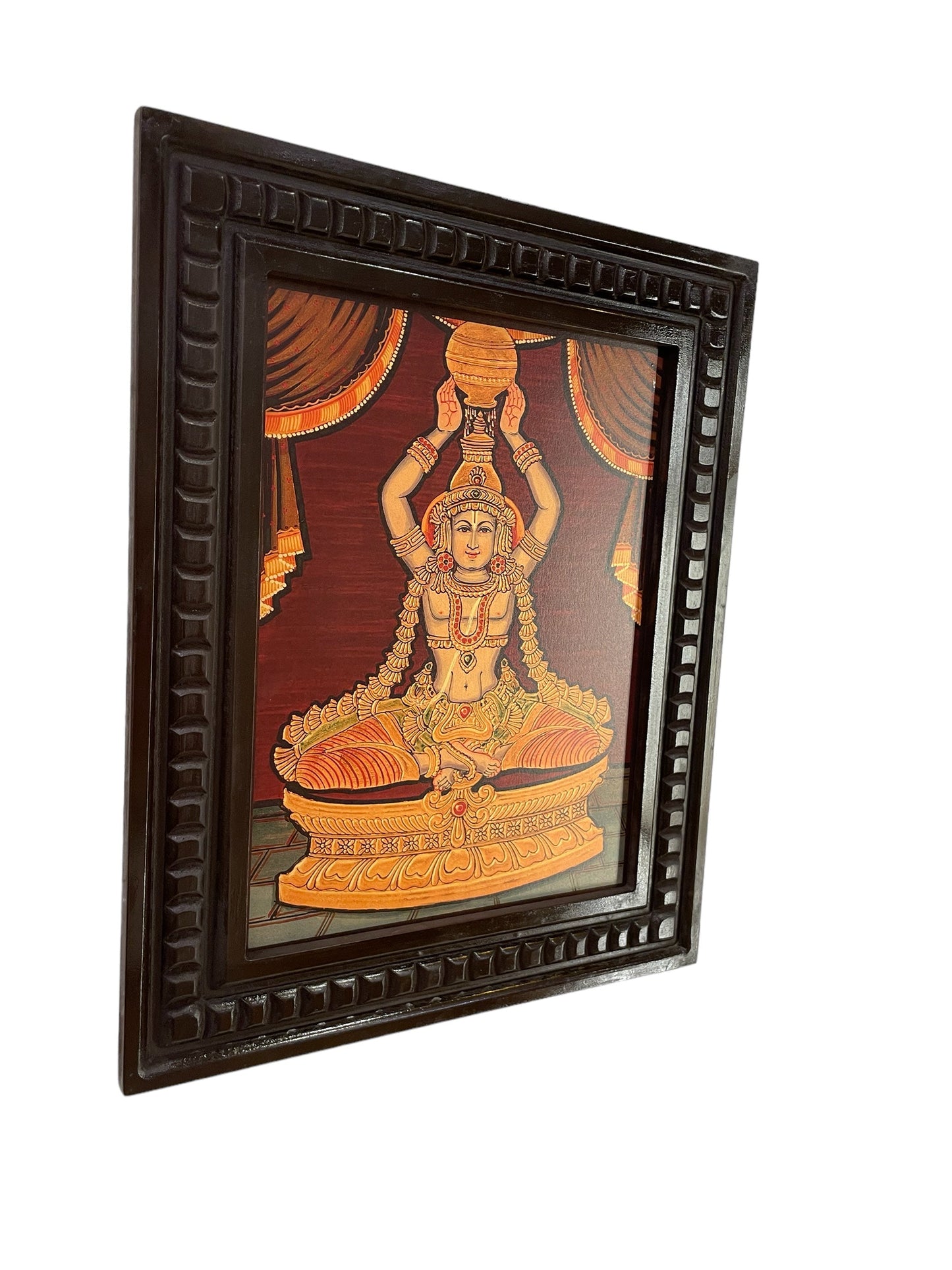 Danvantri Gold Leafed Art With Wooden Frame