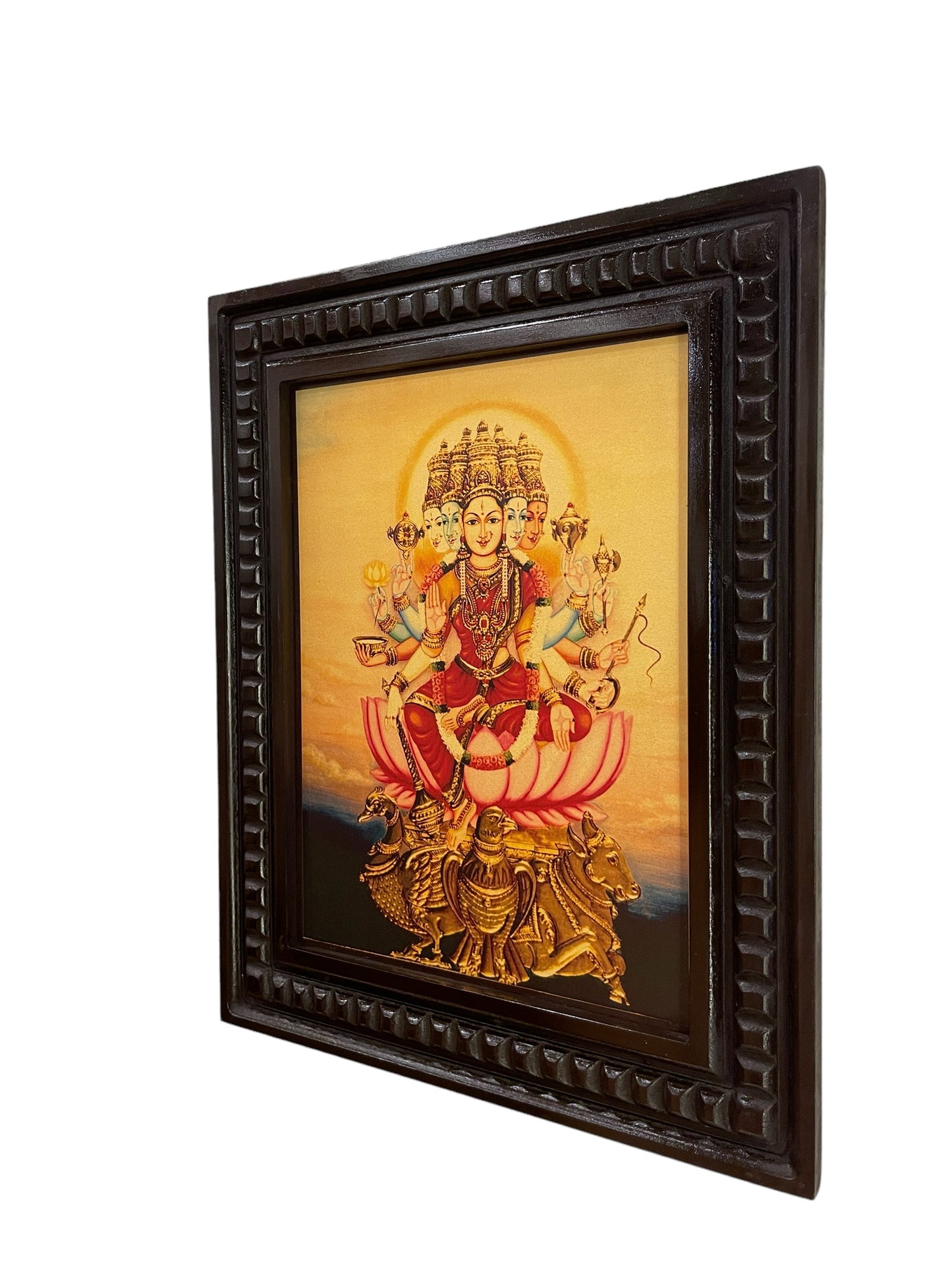 Gayatri Gold Leafed Art With Wooden Frame