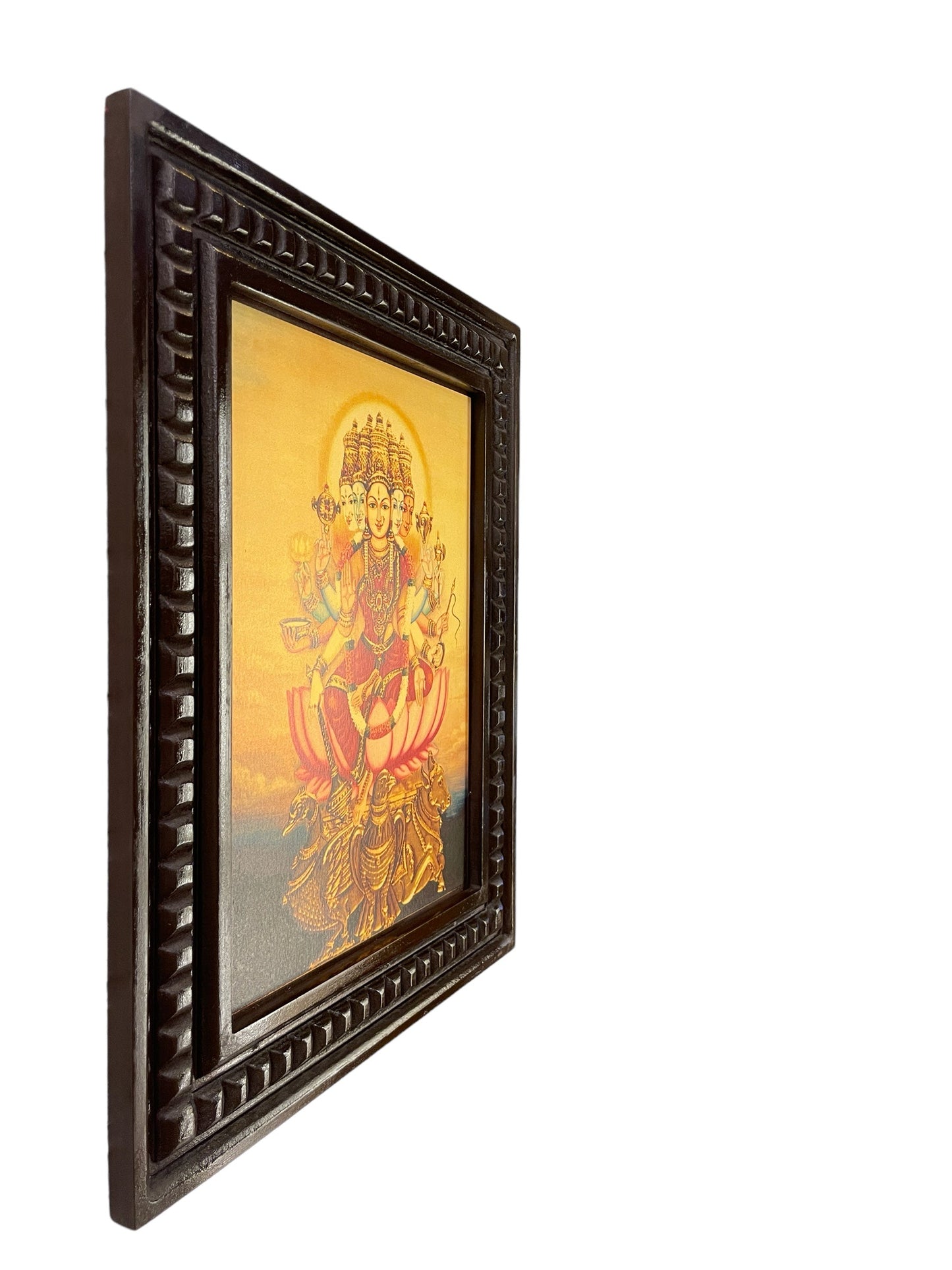 Gayatri Gold Leafed Art With Wooden Frame